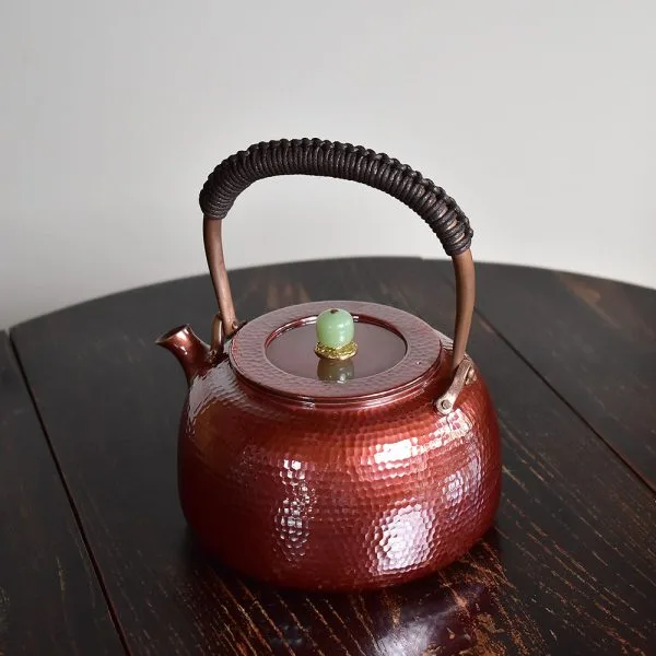 Flat-Shoulder Fired Copper Kettle