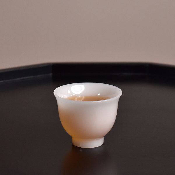 冰种玉瓷玲珑品茗杯