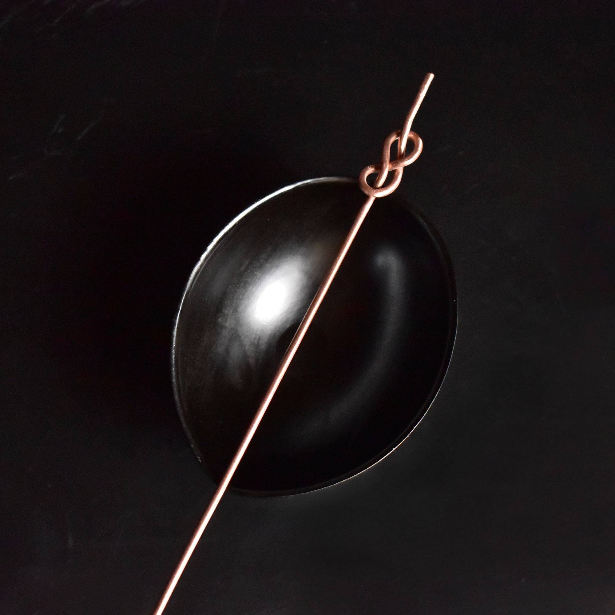 Line Circle Lacquer Tea Scoop & Tea Needle