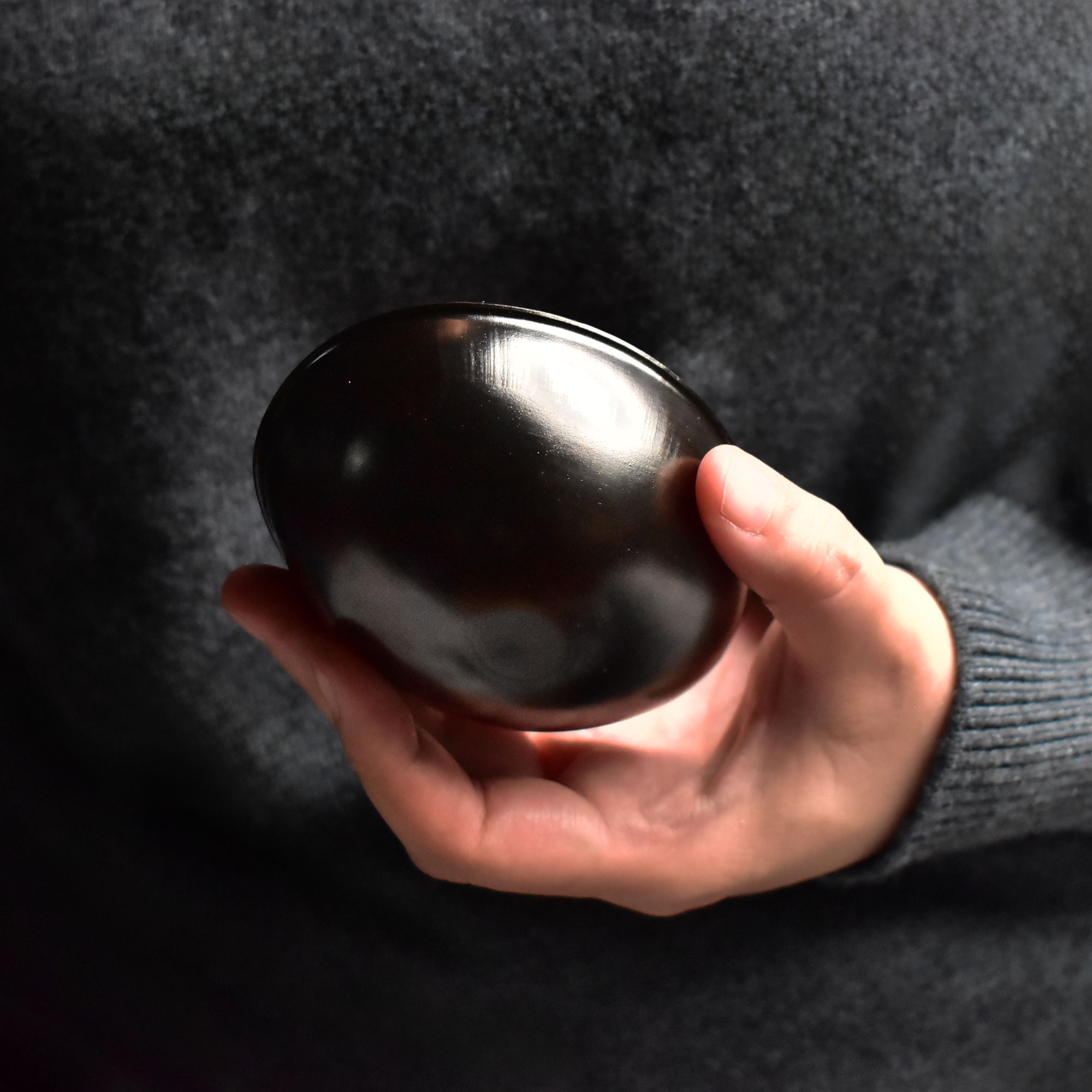 Line Circle Lacquer Tea Scoop & Tea Needle