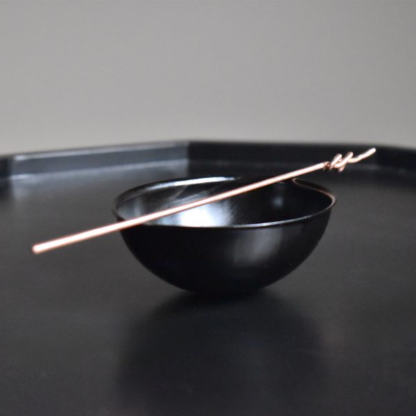 Line Circle Lacquer Tea Scoop & Tea Needle